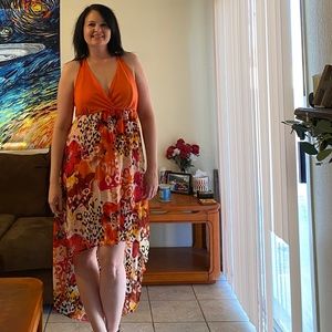 No Boundaries Orange Sundress